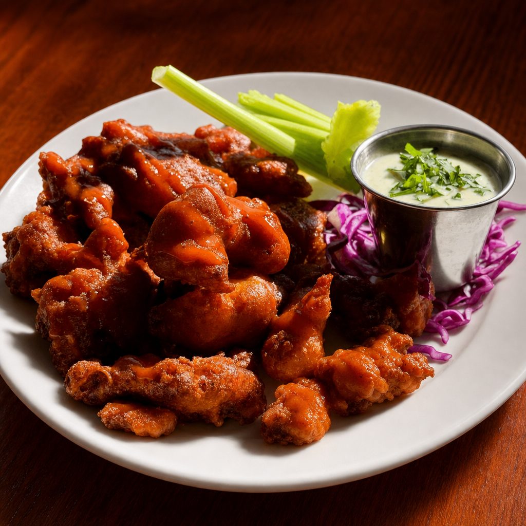 Buffalo Chicken Fritters.