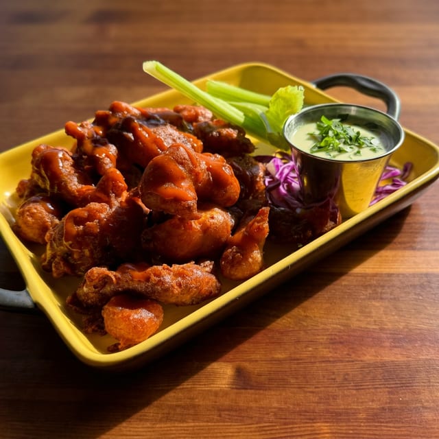 Buffalo Chicken Fritters.